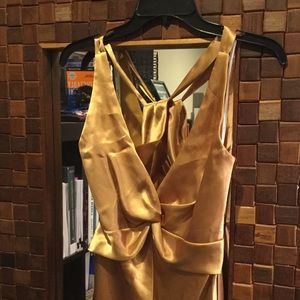 Gold Open Back Gown